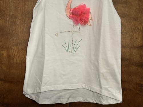 Tommy Bahama Flamingo Top & Striped Shorts Set w/ Hair Bows Girls M 7/8 Pink NEW - Picture 7 of 17