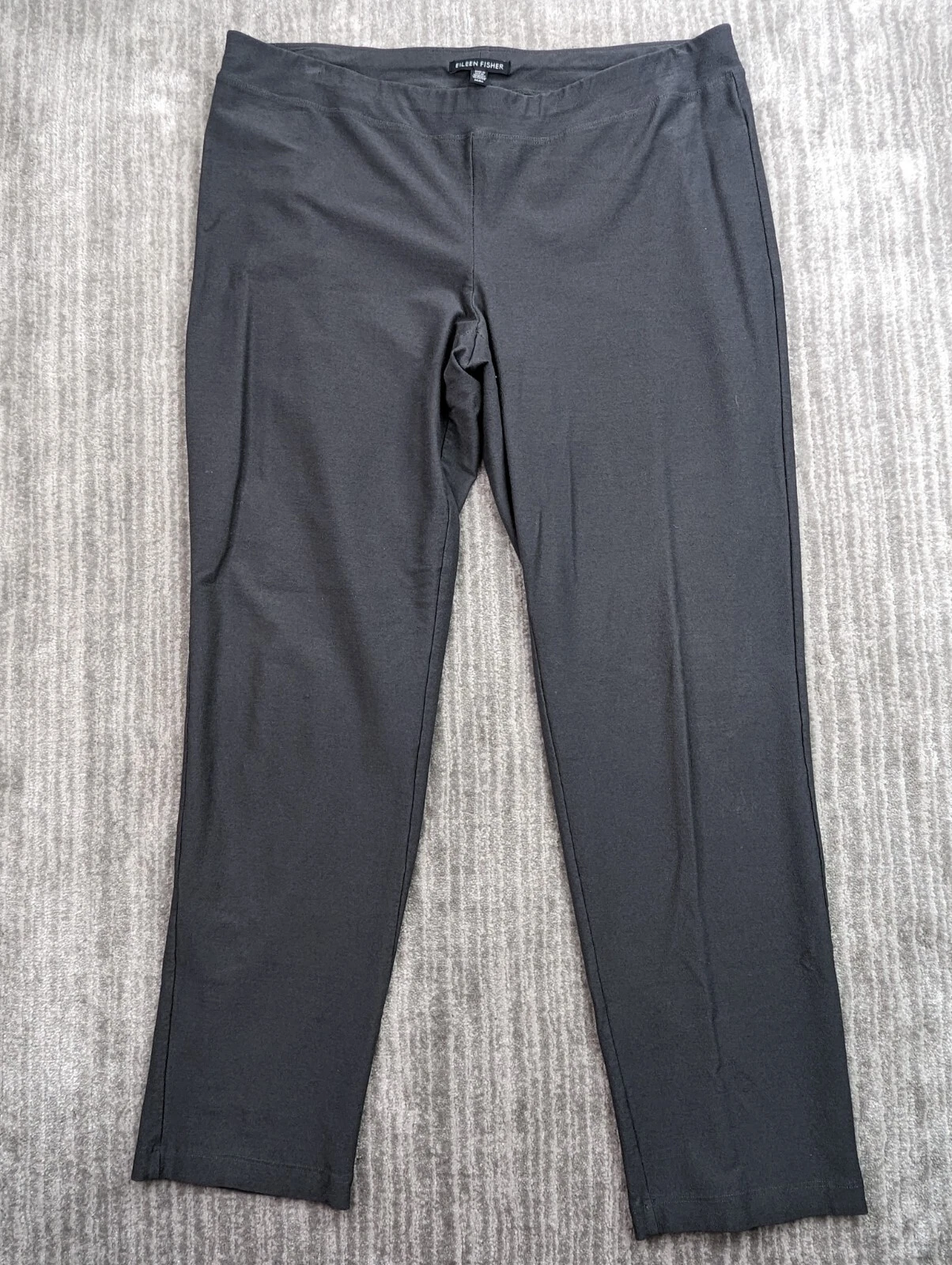 Eileen Fisher Pants Womens Medium Gray Viscose Capri Pull On Stretch Made in USA