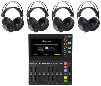 Mackie DLZ Creator Digital Mixer 4 Recording Podcasting Streaming+(4) Headphones
