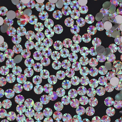 Crystal AB Non Hotfix FlatBack Rhinestones Glitter Gems 3d Nail Art Decoration - Picture 11 of 14