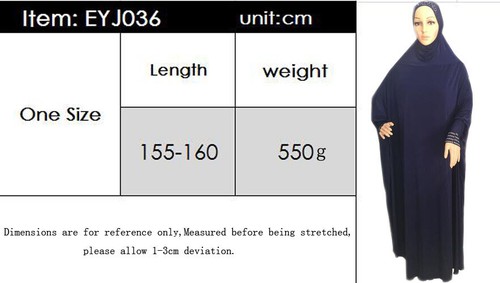 Burqa Overhead Khimar Caftan Abaya Muslim Women Prayer Dress Islamic Kaftan Robe - Picture 217 of 284