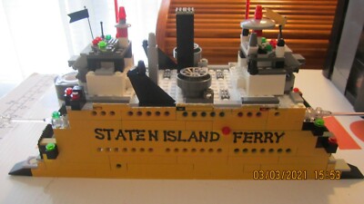 Lego Custom Built Staten Island Ferry Boat Model 14'' Handcrafted 1 of a Kind