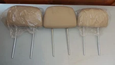 New Set of 3 Tan Headrests Beige