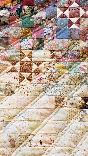 Handmade Finished Quilt Wall Hanging 43" x 43.5" Amish 8 Pointed Star Night Sky - Picture 15 of 17