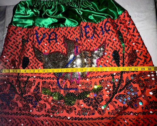 VIVA MEXICO Poblana Sequin Mexican Skirt + Bonus Vest (ONE SIZE FITS ALL) Fun - Picture 8 of 20