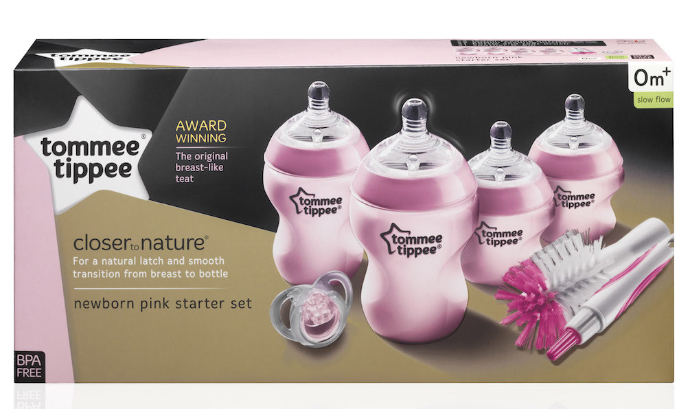 tommee tippee bottle set pink