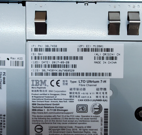 IBM LTO7 Ultrium 7-H SAS 38L7458 internal tape drive Q - Afbeelding 6 van 6