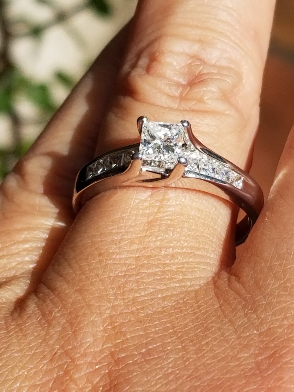 Beautiful Princess Solitaire Elevated Diamond 14k… - image 11