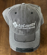 Farm Credit Services-AG Country/Farming-Adjustable Gray Distressed Hat/Cap-NEW