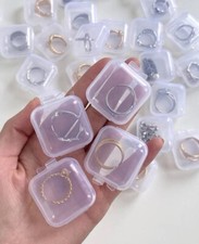 10 PCS Mini Plastic Storage Box Clear Jewelry Organizer Case Holder Container