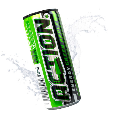 ACTION Green Apple 24 x 250ml mit Grüner Apfel Geschmack inkl. Pfand