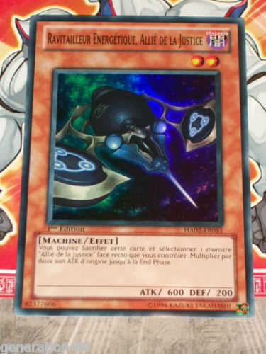 Carte YU GI OH RAVITAILLEUR ENERGETIQUE, ALLIE DE LA JUSTICE HA02-FR051 x 3 - Picture 1 of 1