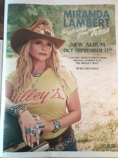 2024 MIRANDA LAMBERT ORIGINAL UNFRAMED magazine PROMO AD 10 x 13 inches