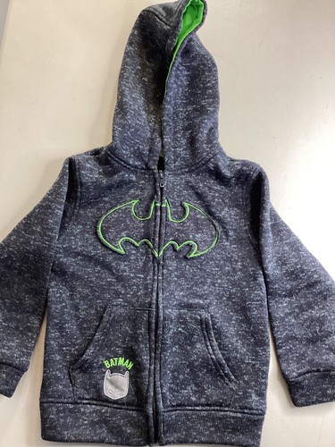 Lot Of 2 Toddler Kids Boys Batman & Spiderman Sweatshirt Hoodie - Size 5 - Picture 2 of 10