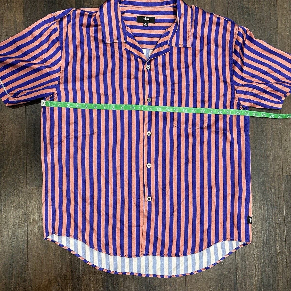 JennierubyTシャツStussyCherriesTeeBlack Stussy Silk Striped Shirt M | eBay