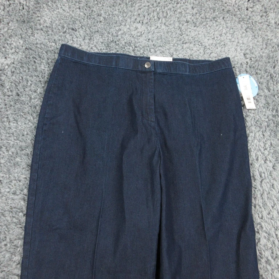 Pantalones Westbound para mujer 18W cortos azules Madison Ave ajuste cómodo rectos 38x28* Foto 3 de 4