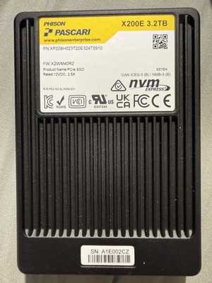 Phison Pascari X200E 3,2TB PCIe 5.0 U.2 NVMe Enterprise SSD Gen5 3M/800k IOPS