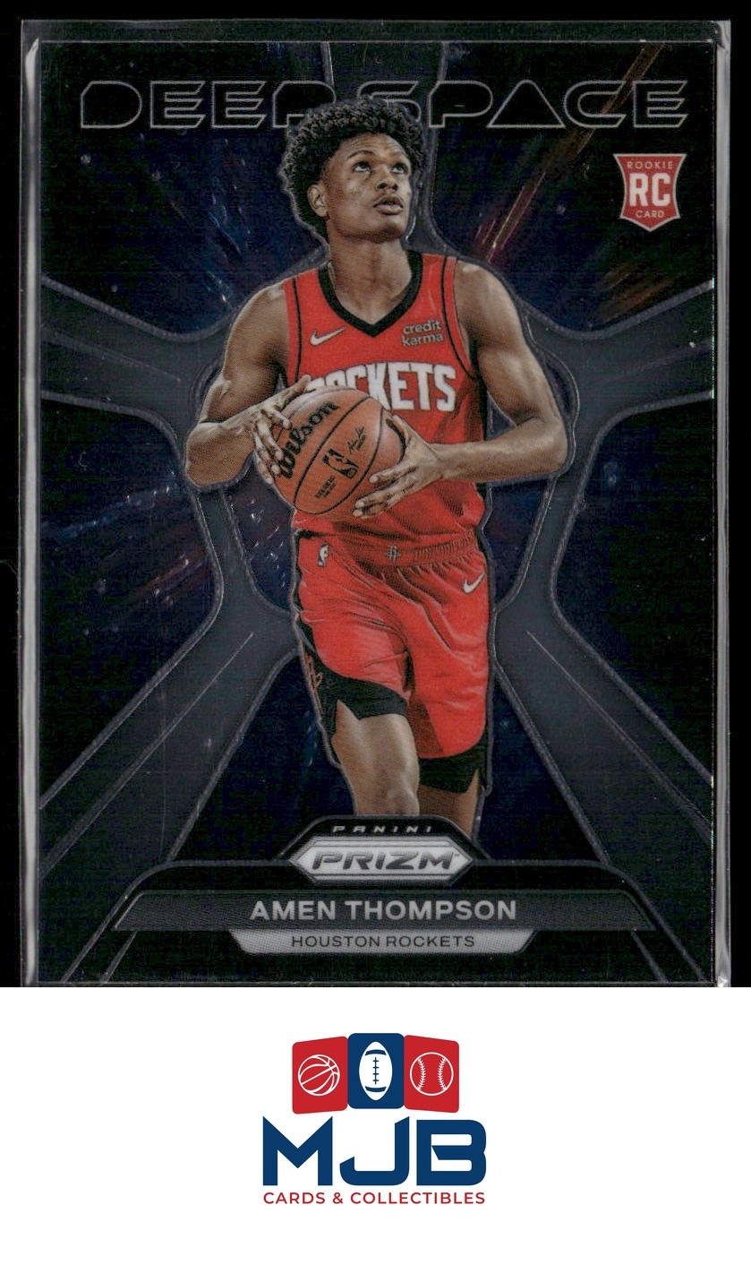 2023-24 Panini Prizm Amen Thompson Deep Space Rookie #4 Houston Rockets
