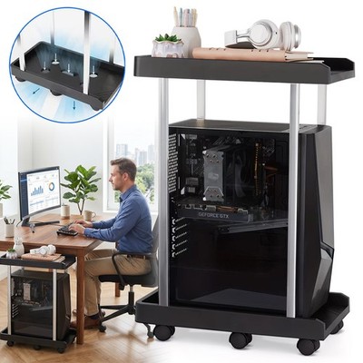 CPU-Ständer Tower-Ständer PC-Tower-Ständer Mobil Stabil Platzsparend Für Desktop