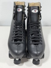 Riedell Men's Skates Model 111BR Size 13 Black Leather Roller Skates EUC