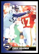Chris Doleman 1991 Score #56 Vikings NFL READ FREE SHIPPING AutographDen
