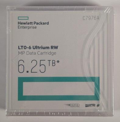 HP Enterprise LTO-6 Ultrium RW 6.25TB MP Data Cartridge | C7976A (NIB, Sealed)