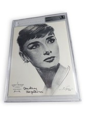 Audrey Hepburn Signed Autographed 8X10 Lithograph Roman Holiday BAS Slabbed 619