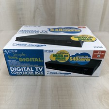 Apex DT250A Digital TV Converter Box with Analog Pass Through with Remote New
