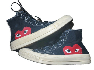 Size 7 Converse Chuck Taylor All Star High x Comme des Garcons Play 2015 Heart 
