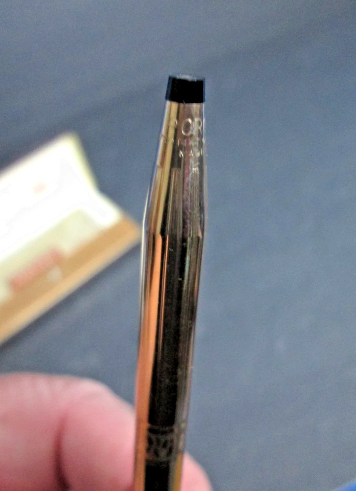 Estuche de Transporte para Bolígrafo Vintage Cross Damas Oro Rosa y Caja Original e Inst. B1 Foto 3 de 4