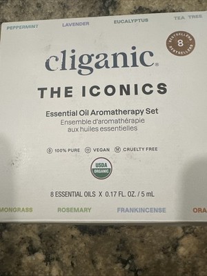 Cliganic Organic Aromatherapy Essential Oils Gift Set (Top 8 - The Iconics)