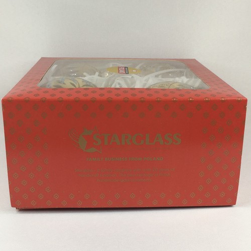 Nuevo 4 Bolas de Vidrio Grandes Artesanales Polonia Navidad Cristal Estrella Adornos Brillo - Imagen 5 de 19