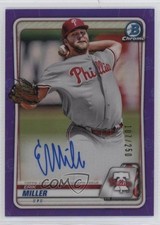 2020 Bowman Chrome Prospect Purple Refractor /250 Erik Miller #CPA-EM Auto 13c1