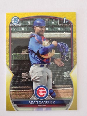 2023 Bowman Chrome - Prospects Adan Sanchez #BCP-219 Yellow Mojo Refractor /75 