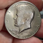 1976 D Bicentennial Toned Kennedy Half Dollar Filled D, Weak ENC, NUMBERS ERRORS