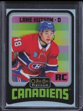 2024-25 O-Pee-Chee Platinum Lane Hutson R90 Retro Rainbow Rookie Canadiens
