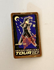 Vintage 1983 David Bowie Serious Moonlight Tour Pin Back Made England