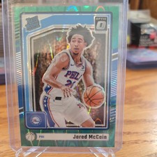 2024-25 Optic Prizm Jared McCain Green Seismic Rated Rookie