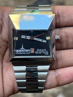 Spaceman Audacieuse TK25 Swiss Automatic Brown Dial Men's Watch RARE Vintage
