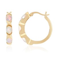 Cavill Welo Opal Ohrringe Damen 925Er Sterlingsilber Vergoldet 1,39Ct Oval