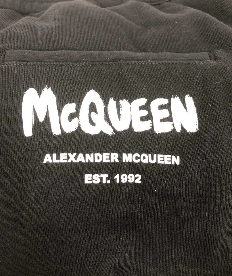 Pantalones deportivos Alexander McQueen negros para hombre talla 46 hechos en Italia Foto 3 de 4