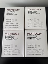 4 Momcozy M9 Mobile Flow- 24mm Full Set Milk Collectors/Storage Lid/Flange Cover