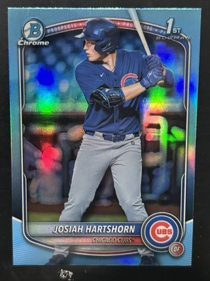 2025 Bowman Draft Josiah Hartshorn 1st Sky Blue Refractor Chicago Cubs #BDC-21