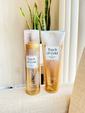 BATH AND BODY WORKS TOUCH OF GOLD BODY MIST AND CREAM SET BRAND NEW