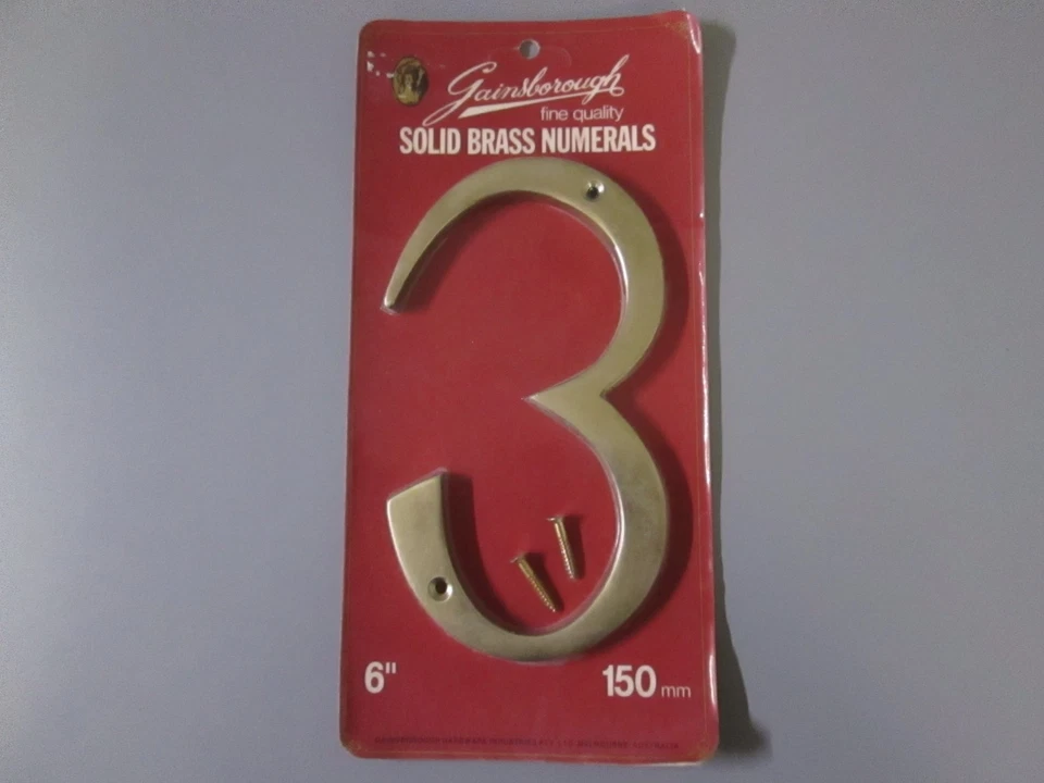 Gainsborough Primium 6 Inch House Number in Solid Brass - Image 2 of 4