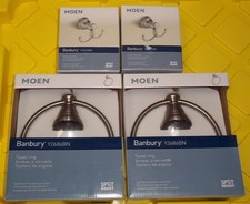 MOEN Banbury 2 Towel Ring Y2686BN  2 robe hook Y2603B Brushed Nickel