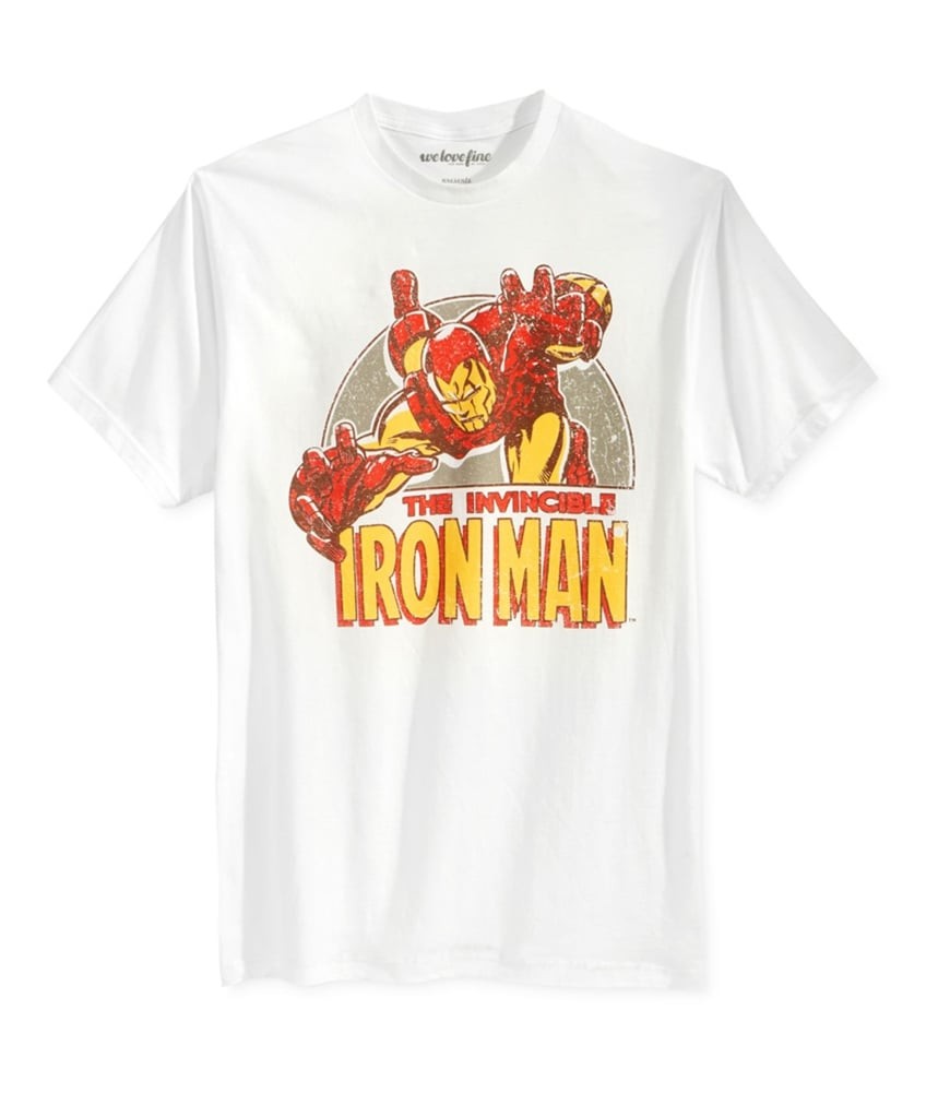 Великолепная мужская футболка с рисунком Iron Man Swoop, белая, маленькая