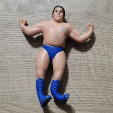 LJN Wrestling Action Figure Plastic Blue Trunks Blue Boots Vintage 1986 Bendie