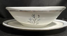 "Bluebell" Noritake #5558 Gravy Sauce Boat With Attached Underplate