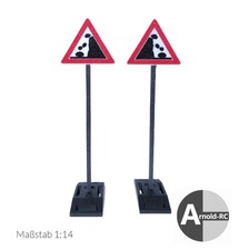 Verkehrsschild 1:14 - Steinschlag 2er-SET | M...